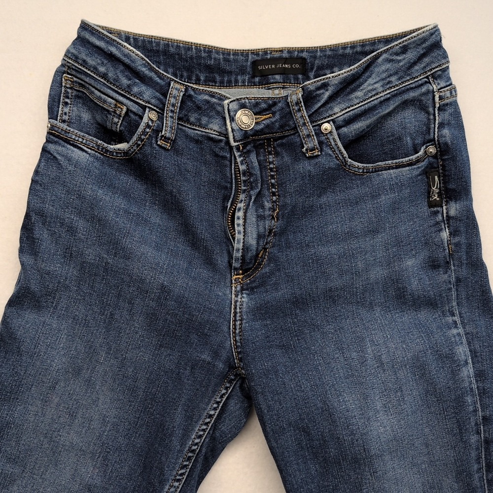 Silver‎ Jeans Womens 28x31 Blue AVERY Straight Dark Wash Denim